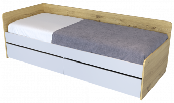 Кровать "STIF" 2ящ Дуб бунратти/белый (без основания)