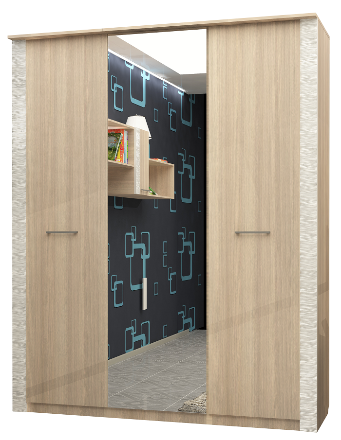 Спальня "Релана" Шкаф 3х-дверный дуб сонома