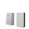 Комод "Твист" 5 ящиков Белый (БЕЗ ФУРНИТУРЫ)