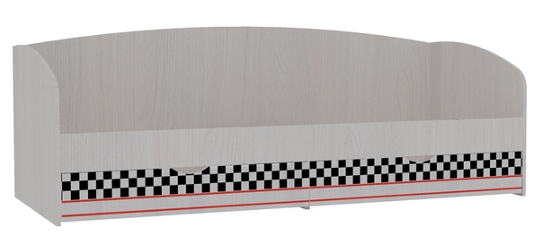 Детская "Рио" (Формула-1) Кровать с 2 ящ. Анкор белый (без основания) Снято с производства