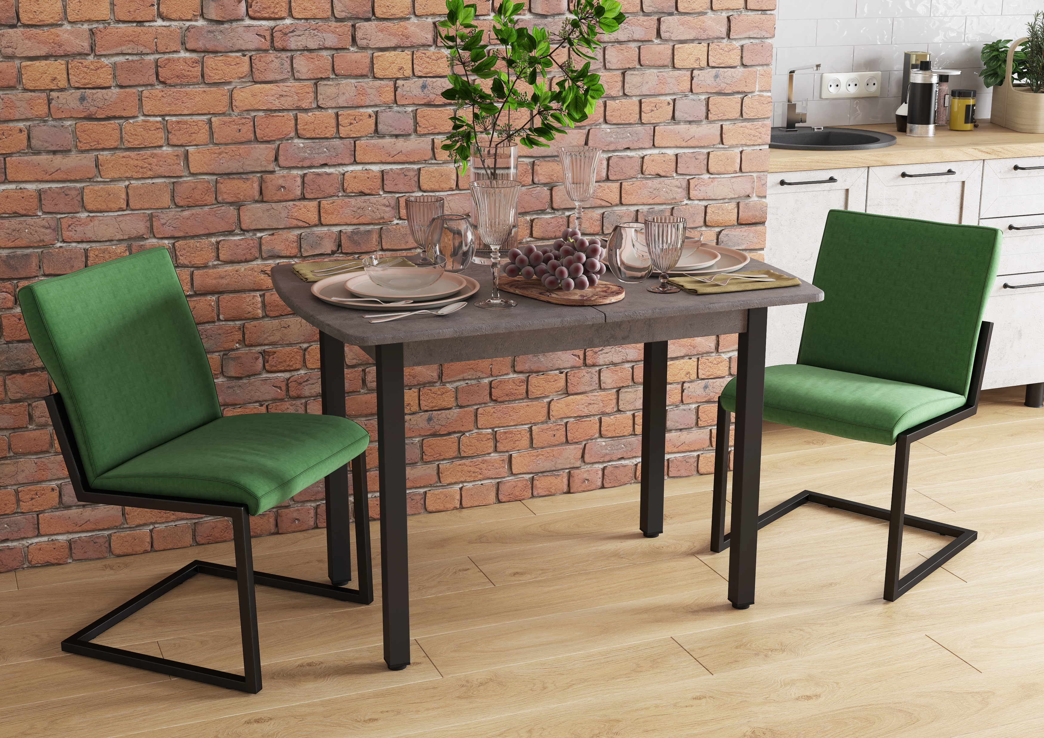 Стол обеденный МДФ Милан -Н (1100*700) Без опор