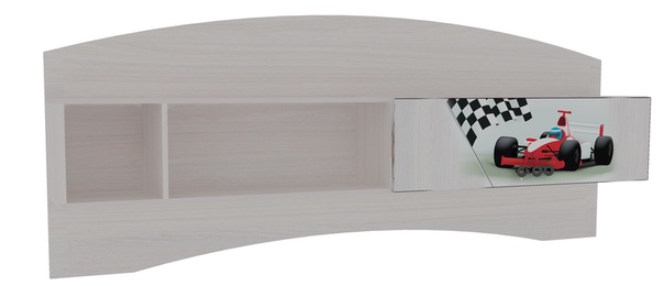 Детская "Рио" (Формула-1) Полка над кроватью Анкор белый Снято с производства